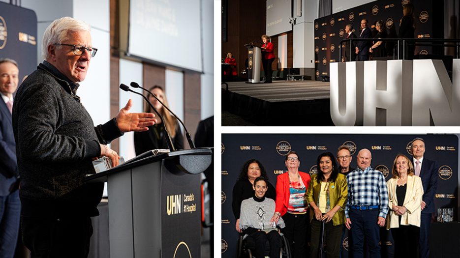 Awardees at Mission Excellence Awards on stage receiving award or speaking to audience